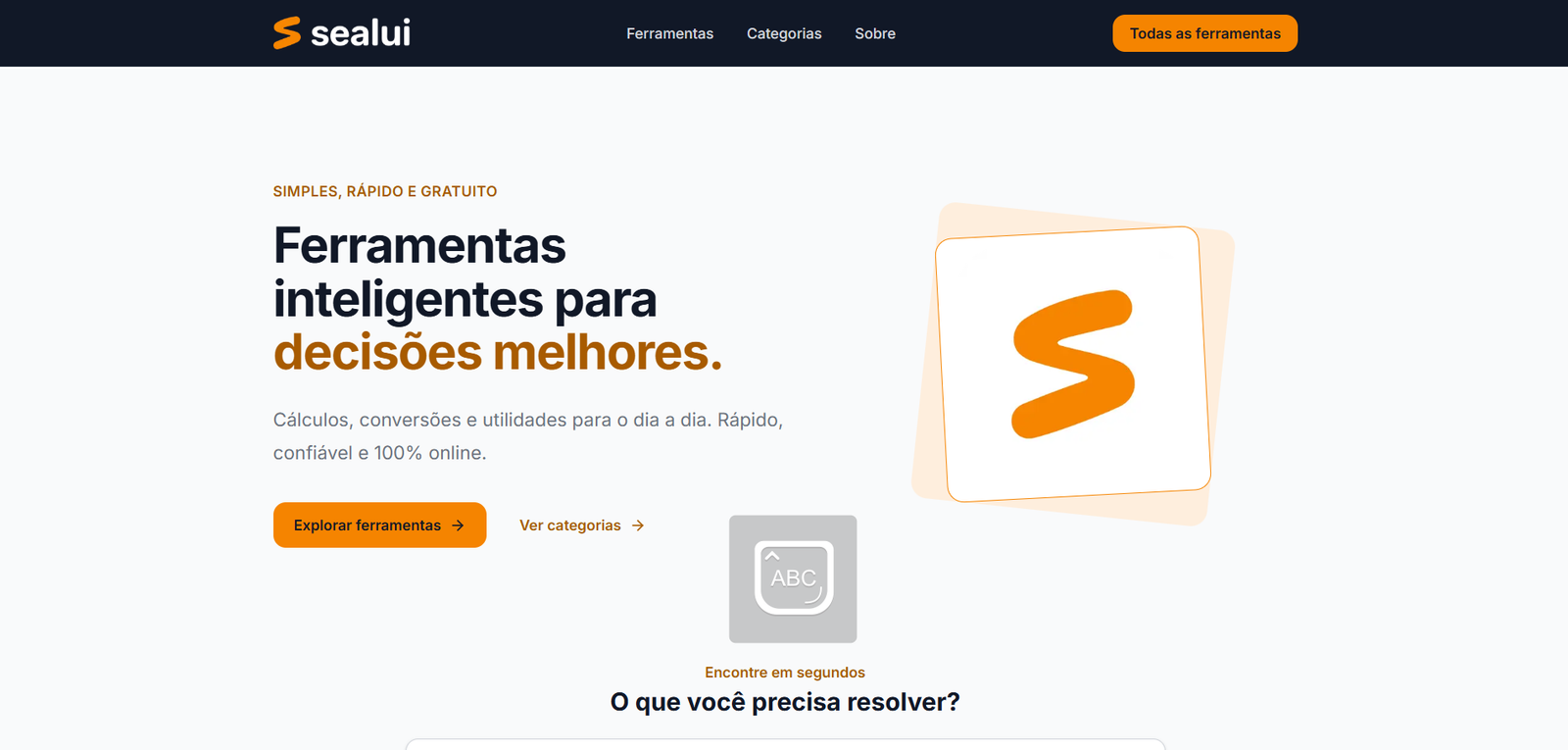 Tela do projeto Sealui