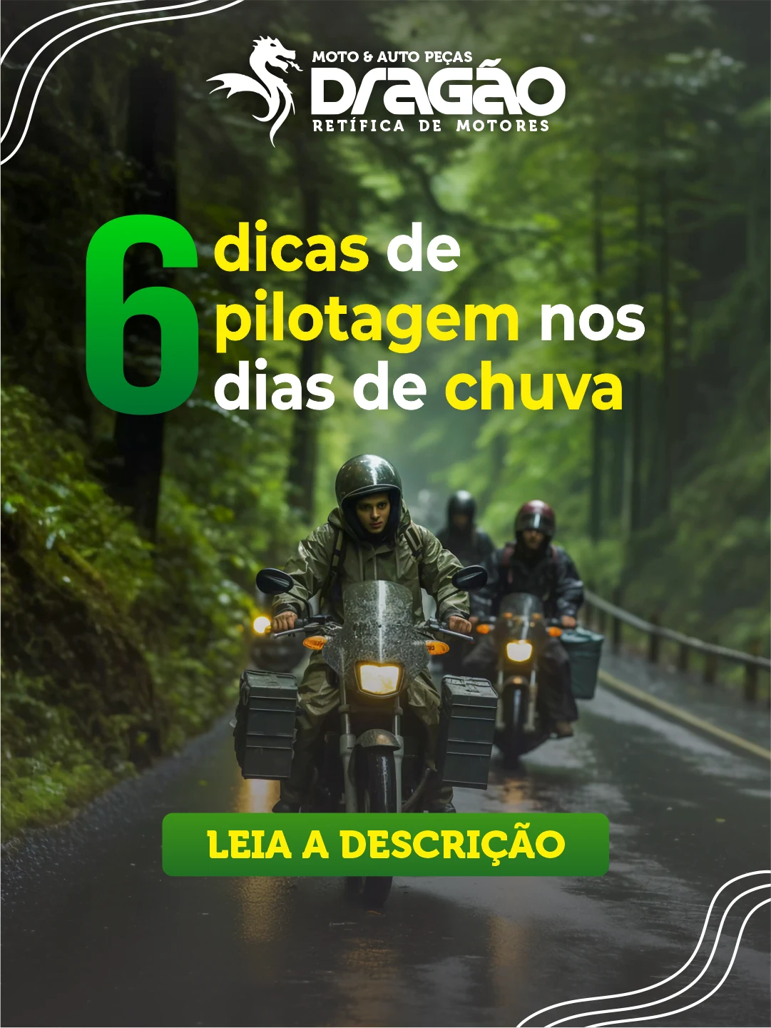 Dicas de pilotagem na chuva